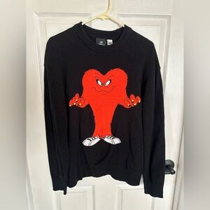 H&M Looney Tunes Gossamer Long Sleeve Sweatshirt Size Small